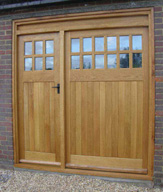 oak garage doors
